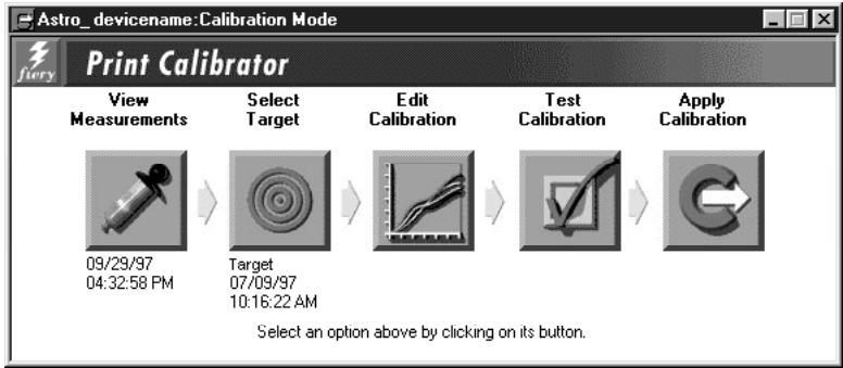 KONICA MINOLTA FIERY ZX-3300 FOR CF910 - The Calibration Mode window - 1