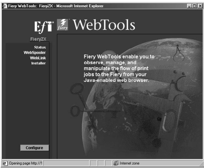 KONICA MINOLTA FIERY ZX-3300 FOR CF910 - Checking Fiery ZX status with the Status WebTool - 1