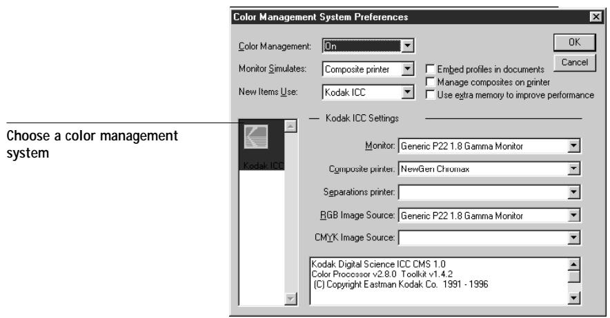 KONICA MINOLTA FIERY ZX-3300 FOR CF910 - For advanced users: Using PageMaker 6.5 Color Management - 1