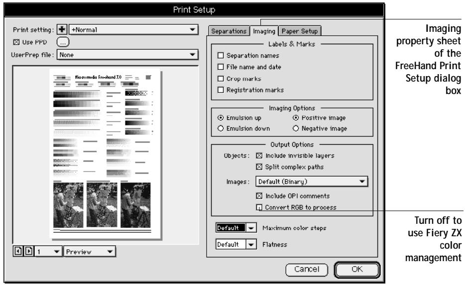 KONICA MINOLTA FIERY ZX-3300 FOR CF910 - Selecting options when printing - 2