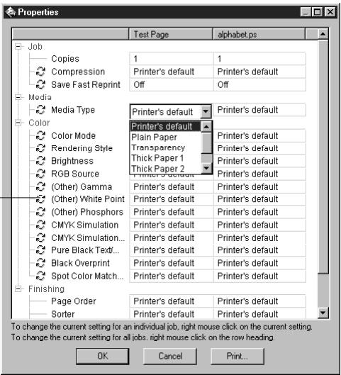 KONICA MINOLTA FIERY ZX-3300 FOR CF910 - Viewing and overriding print settings - 1