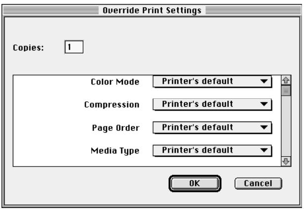 KONICA MINOLTA FIERY ZX-3300 FOR CF910 - TO CHANGE PRINT SETTINGS FOR A JOB: - 1