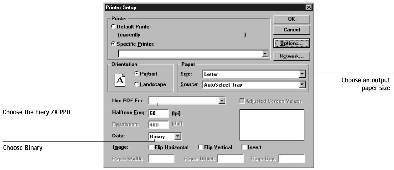 KONICA MINOLTA FIERY ZX-3300 FOR CF910 - Selecting options when printing - 1