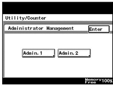 KONICA MINOLTA FK 503 - To set the administrator access code - 3