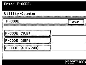 KONICA MINOLTA FK 503 - Registering F-CODEs - 2