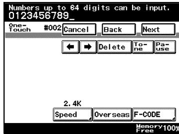 KONICA MINOLTA FK 503 - Registering F-CODEs - 1