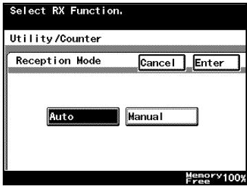 KONICA MINOLTA FK 503 - To specify the reception method (Reception mode) - 1