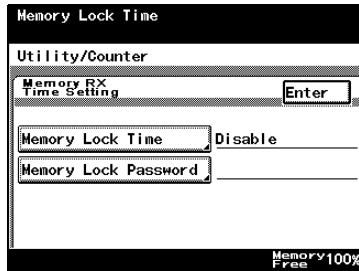 KONICA MINOLTA FK 503 - Specifying the "Memory Lock Password" parameter - 3