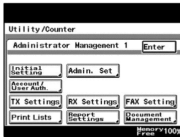 KONICA MINOLTA FK 503 - Specify settings forF-CODE - 1
