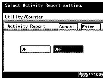 KONICA MINOLTA FK 503 - How to Set up Activity Reports - 3