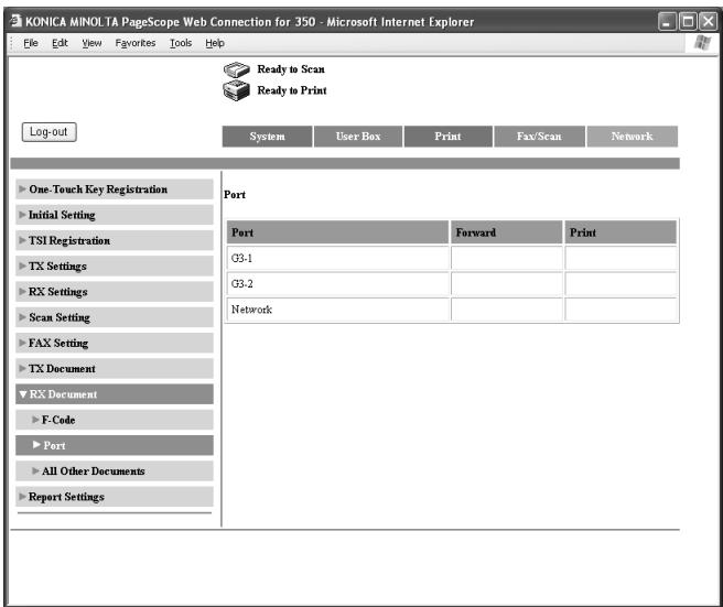KONICA MINOLTA FK 503 - To specify the processing of received documents per line - 1