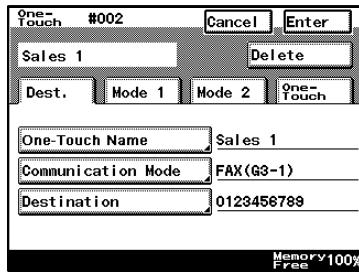 KONICA MINOLTA FK 503 - How to Copy One-Touch Keys - 2