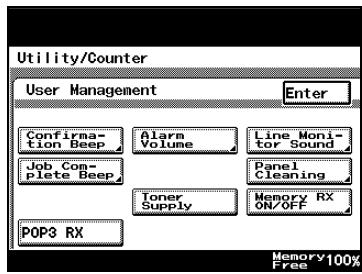 KONICA MINOLTA FK 503 - To specify user management settings - 3