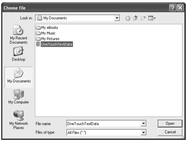 KONICA MINOLTA FK 503 - Select the file to be imported, and then click [Open]. - 1