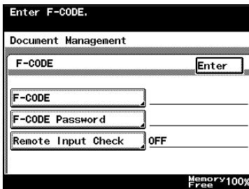 KONICA MINOLTA FK 503 - Specify settings forF-CODE - 6