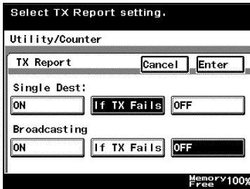 KONICA MINOLTA FK 503 - How to Set up the TX Report - 3