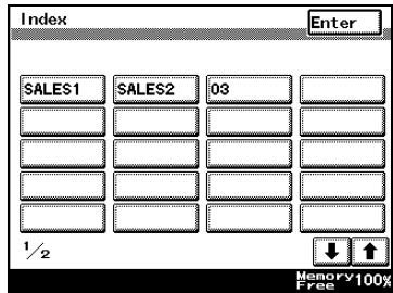 KONICA MINOLTA FK 503 - Changing/deleting an index - 1