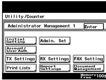 KONICA MINOLTA FK 503 - How to Register the Communication Password - 1