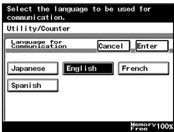 KONICA MINOLTA FK 503 - How to Set the Communication Language - 3