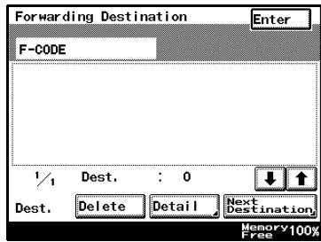 KONICA MINOLTA FK 503 - If "RX Doc. Settings" was set to "Forward", specify a destination. - 1