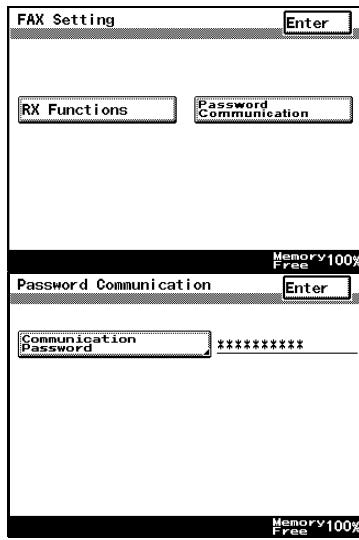 KONICA MINOLTA FK 503 - How to Register the Communication Password - 2