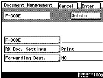 KONICA MINOLTA FK 503 - Specify settings forF-CODE - 5