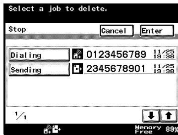 KONICA MINOLTA FK 503 - To stop sending a fax - 1