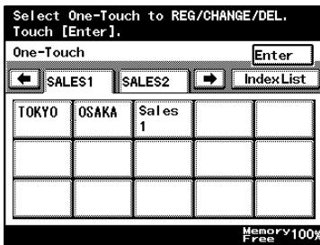 KONICA MINOLTA FK 503 - Changing and Deleting One-Touch Keys - 1