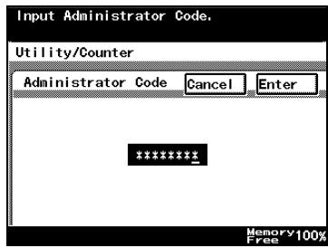 KONICA MINOLTA FK 503 - To set the administrator access code - 2