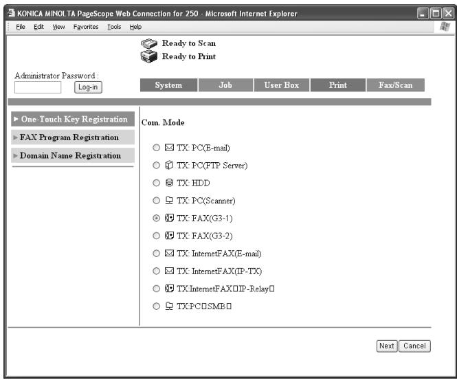 KONICA MINOLTA FK 503 - To register with one-touch registration - 2