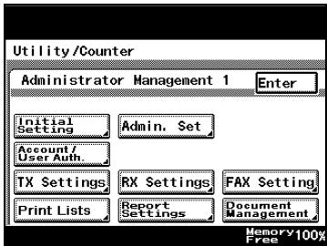 KONICA MINOLTA FK 503 - To register the machine's ID - 1