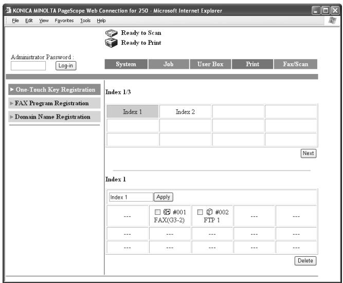 KONICA MINOLTA FK 503 - To register with one-touch registration - 1