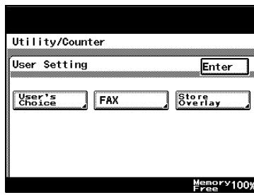 KONICA MINOLTA FK 503 - Displaying the fax registration screen - 2