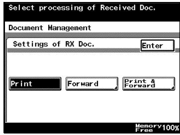 KONICA MINOLTA FK 503 - Specify how received documents are handled. - 1