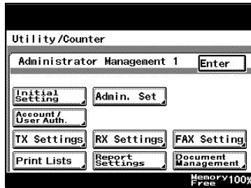 KONICA MINOLTA FK 503 - Specifying the "Memory RX Time Setting" parameter - 1