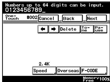 KONICA MINOLTA FK 503 - How to Register One-Touch Keys - 5