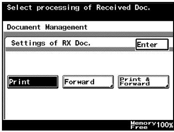 KONICA MINOLTA FK 503 - Specify how received documents are handled. - 1