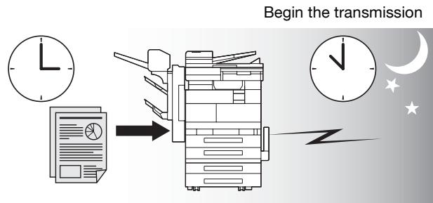 KONICA MINOLTA FK 503 - Sending a fax at a specified time - 1