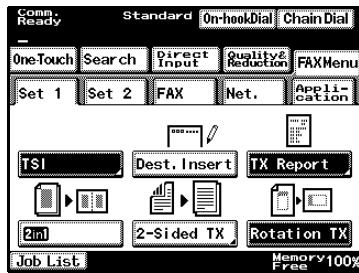KONICA MINOLTA FK 503 - Displaying the fax menu screen - 1