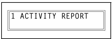 KONICA MINOLTA FK 505 - Specifying ACTIVITY REPORT - 1