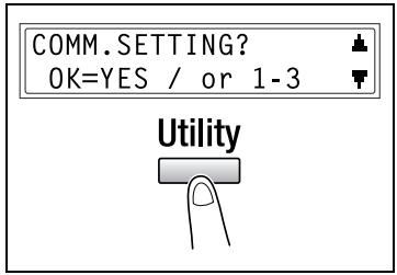 KONICA MINOLTA FK 505 - Selecting the COMM. SETTING menu - 1