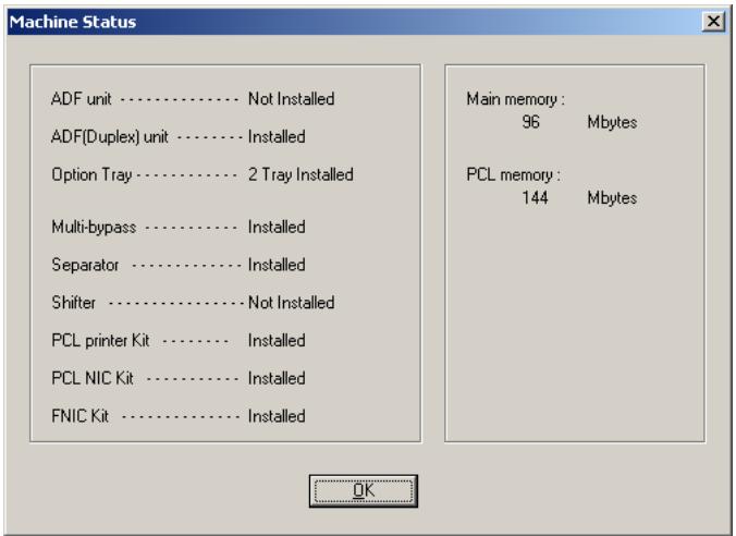 KONICA MINOLTA FK 505 - Checking the configuration page - 1