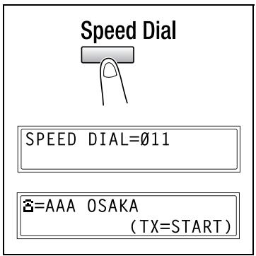 KONICA MINOLTA FK 505 - To fax using speed dialing - 1
