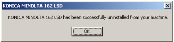 KONICA MINOLTA FK 505 - Uninstalling LSD - 1