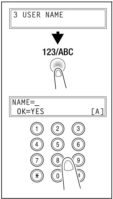 KONICA MINOLTA FK 505 - Specifying USER NAME - 1