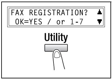 KONICA MINOLTA FK 505 - Selecting the FAX REGISTRATION menu - 1