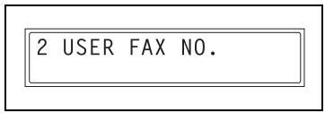 KONICA MINOLTA FK-118 - Specifying the Setting for "USER FAX NO." - 1