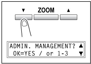KONICA MINOLTA FK-118 - To select the "ADMIN. MANAGEMENT" menu - 2