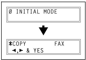 KONICA MINOLTA FK-118 - Specifying the Setting for "INITIAL MODE" - 1