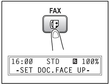 KONICA MINOLTA FK-118 - Press the [FAX] key. - 1